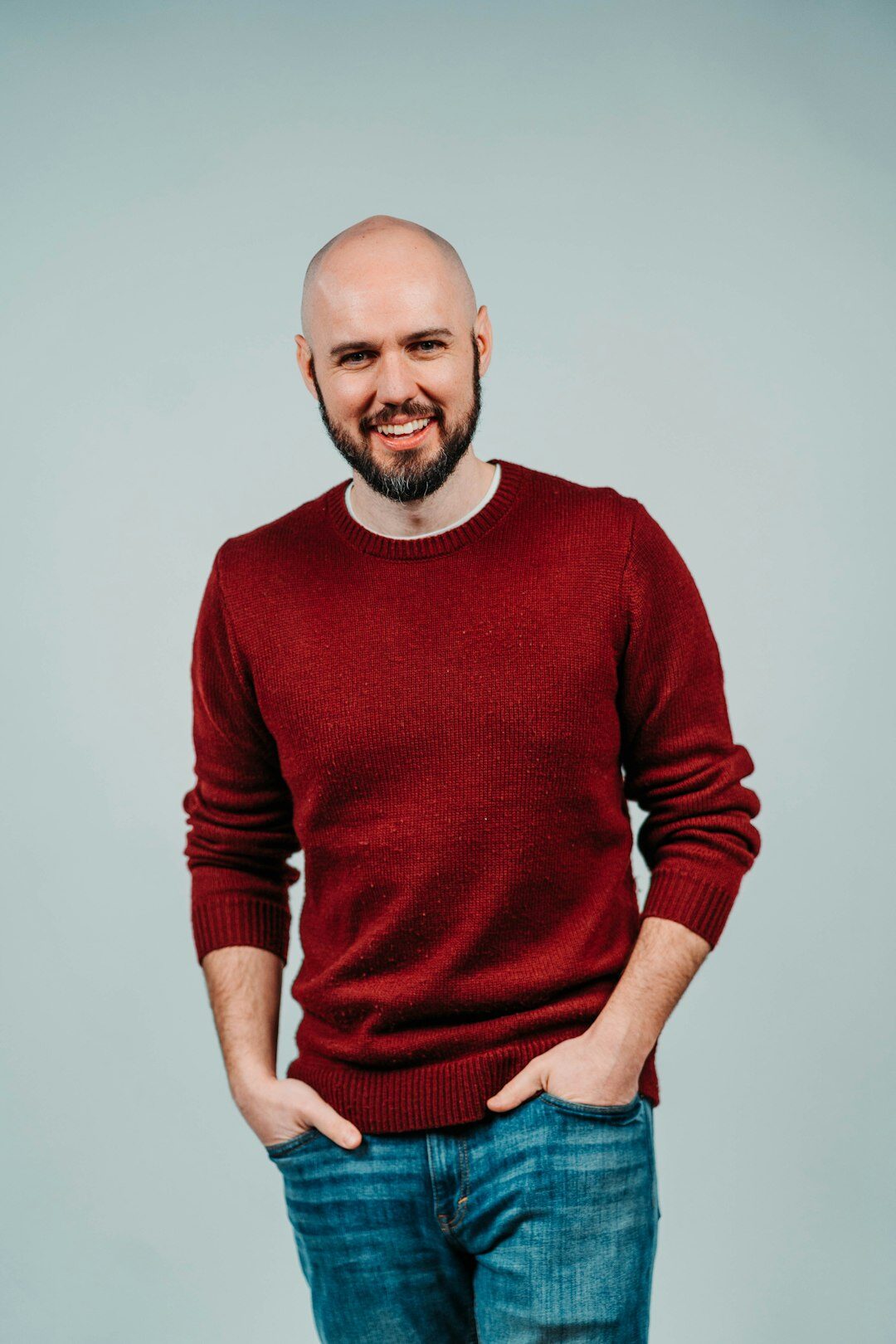 Studio portrait of a European man SEO specialist